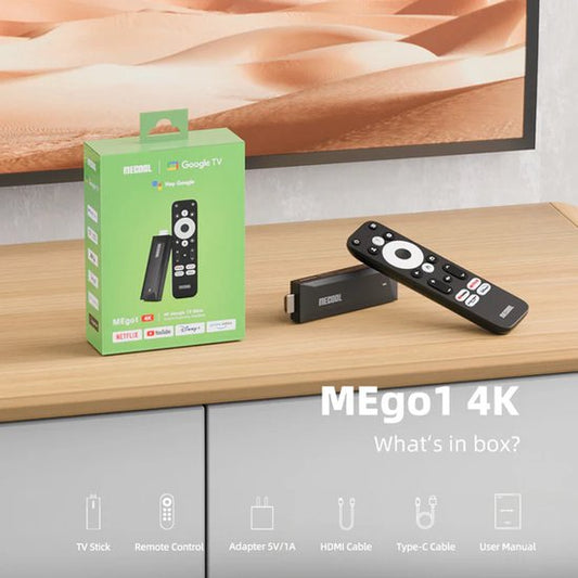 MeCool MEgo1 4K Chromecast - Google TV 12 Stick - Mediaplayer - 4K - Netflix Gecertificeerd