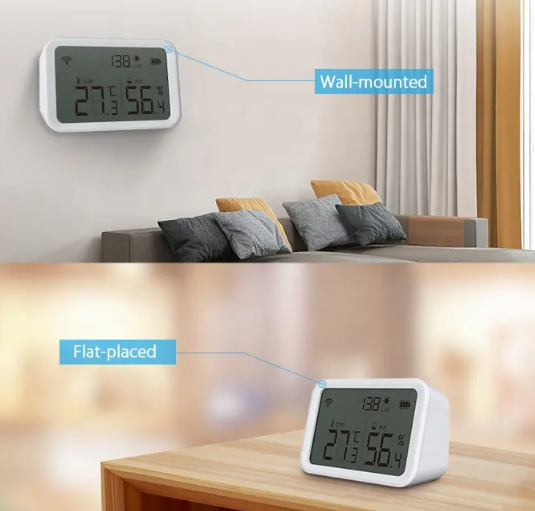 AFINTEK AT02W Smart Life Thermometer & Hygrometer - Werkt op Batterijen - Met Lichtsensor