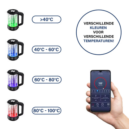 AFINTEK Smart Waterkoker 2L – Temperatuurregeling & App - 2000W