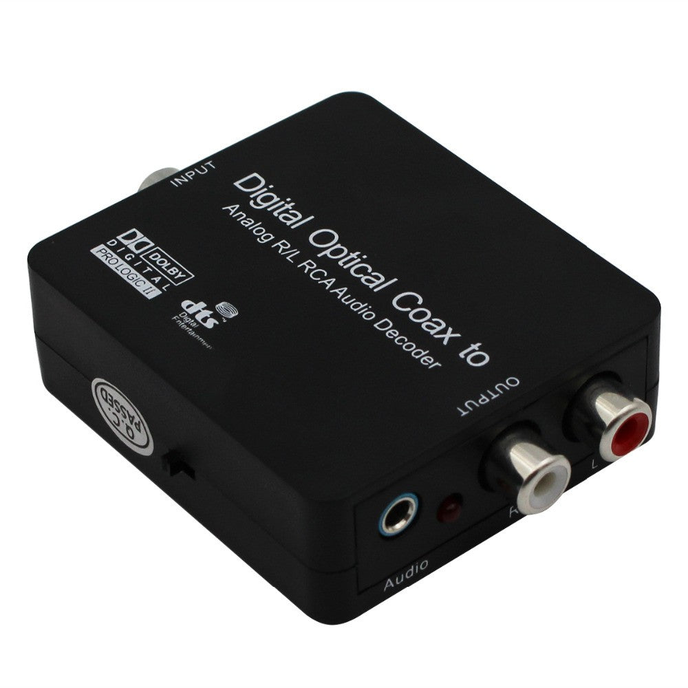 Digital Audio Converter (DAC) Toslink/coax naar RCA + Dolby Digital ondersteuning