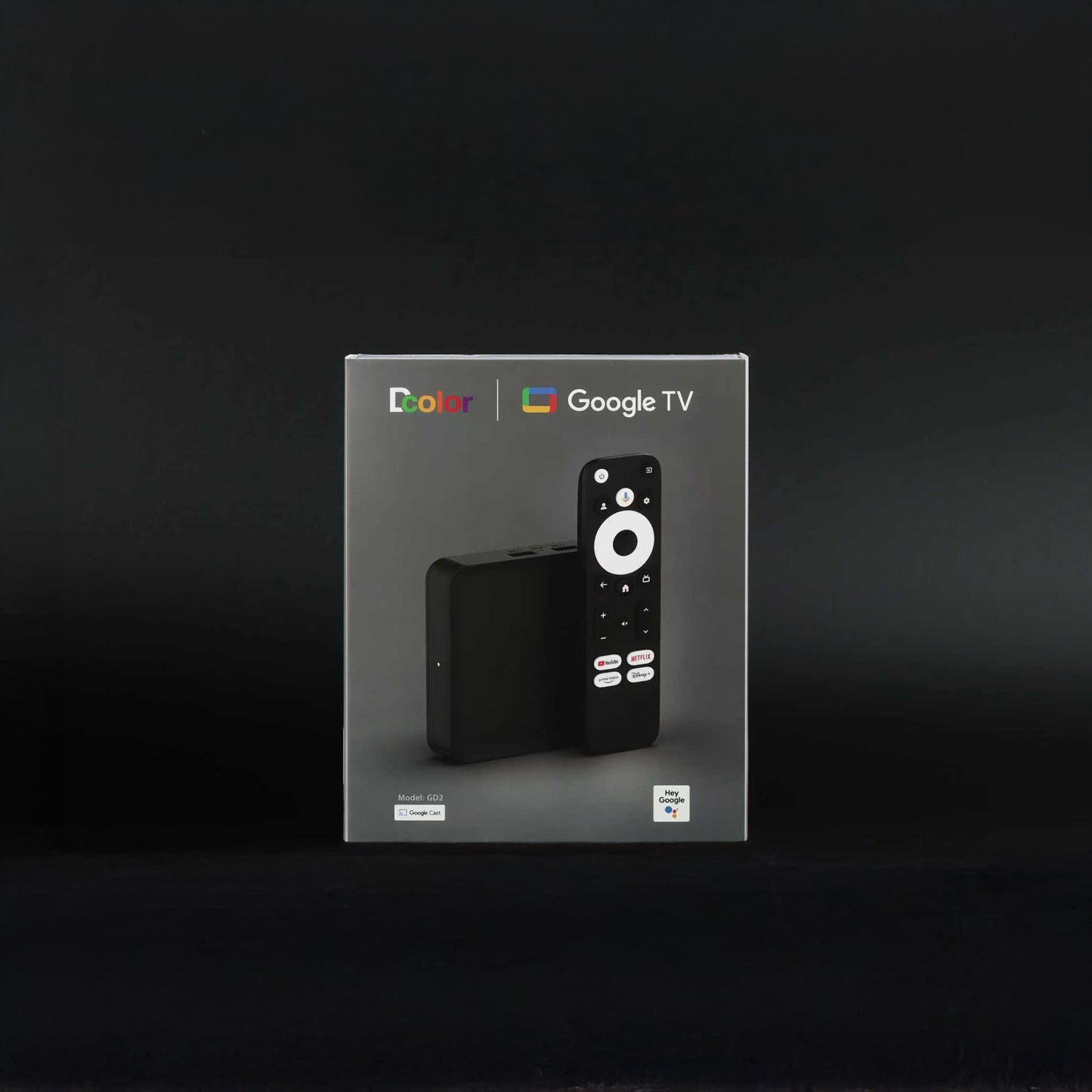 DColor GD2 4K Android Chromecast met Google TV - 2GB RAM 32GB Opslag (Wit)