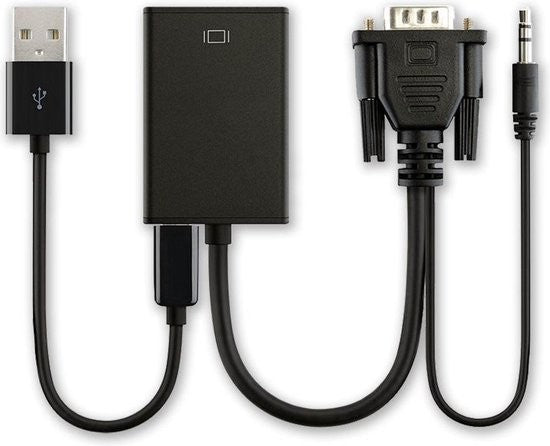 VGA naar HDMI converter / adapter met audio (HDMI male, VGA Male)