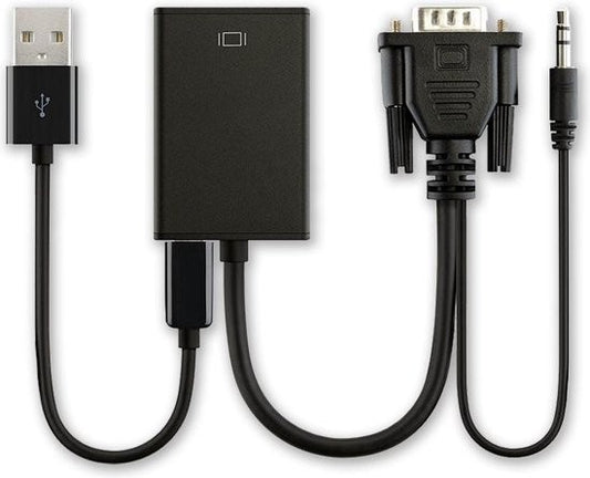VGA naar HDMI converter / adapter met audio (HDMI male, VGA Male)
