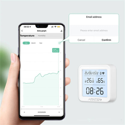 AFINTEK Smart Life WiFi Thermometer / Hygrometer - Batterij Versie