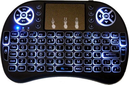 AFINTEK i8 Mini Draadloos Toetsenbord met Touchpad en Verlichting