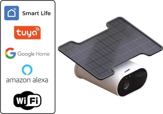 AFINTEK Smart Life beveiligingscamera met zonnepaneel - productfoto