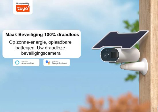 AFINTEK Smart Life beveiligingscamera met zonnepaneel - draadloos