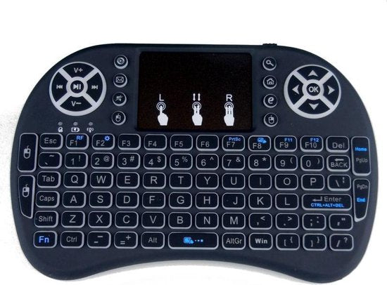 AFINTEK i8 Mini Draadloos Toetsenbord met Touchpad en Verlichting