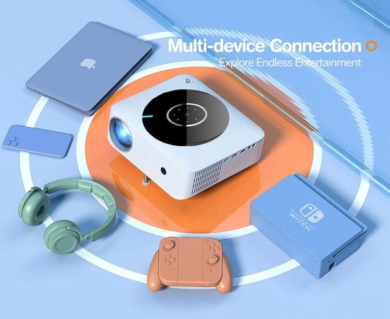 AFINTEK X01 Native Full HD Beamer - WiFi & Miracast - 4D Keystone - Wit