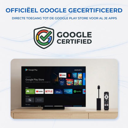 DColor GD1 - 4K Google TV Chromecast - Zwart