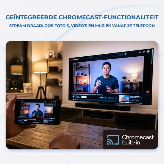 DColor GD1 - 4K Google TV Chromecast - Zwart
