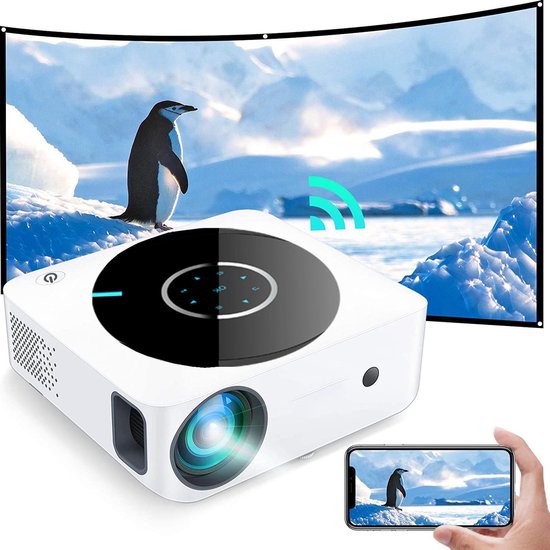 AFINTEK X01 Native Full HD Beamer - WiFi & Miracast - 4D Keystone - Wit