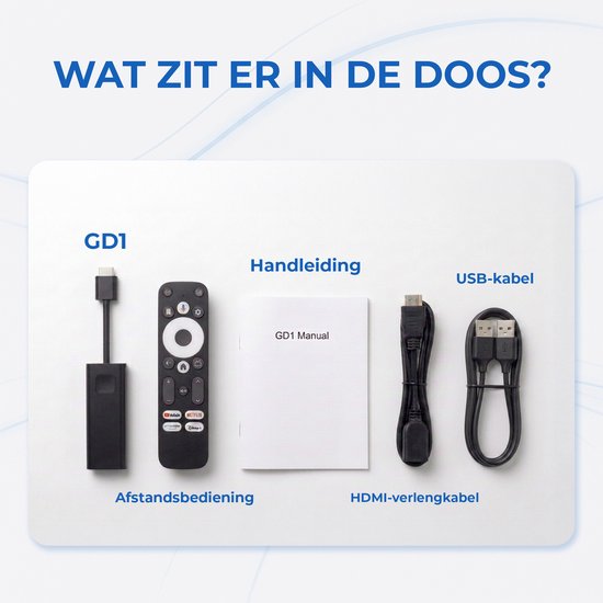 DColor GD1 - 4K Google TV Chromecast - Zwart