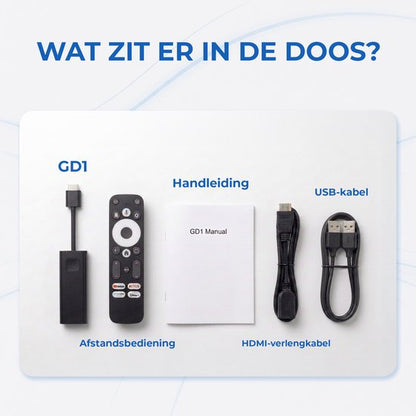 DColor GD1 - 4K Google TV Chromecast - Zwart