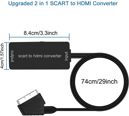 AFINTEK SCART Naar HDMI Adapter - Video Adapter - Inclusief SCART Kabel