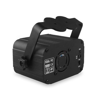 AFINTEK Mini Stage Laser Rood, Groen & Blauw - Mobiel - Met Batterij - Inclusief Afstandsbediening - 128 Patronen - Zwart