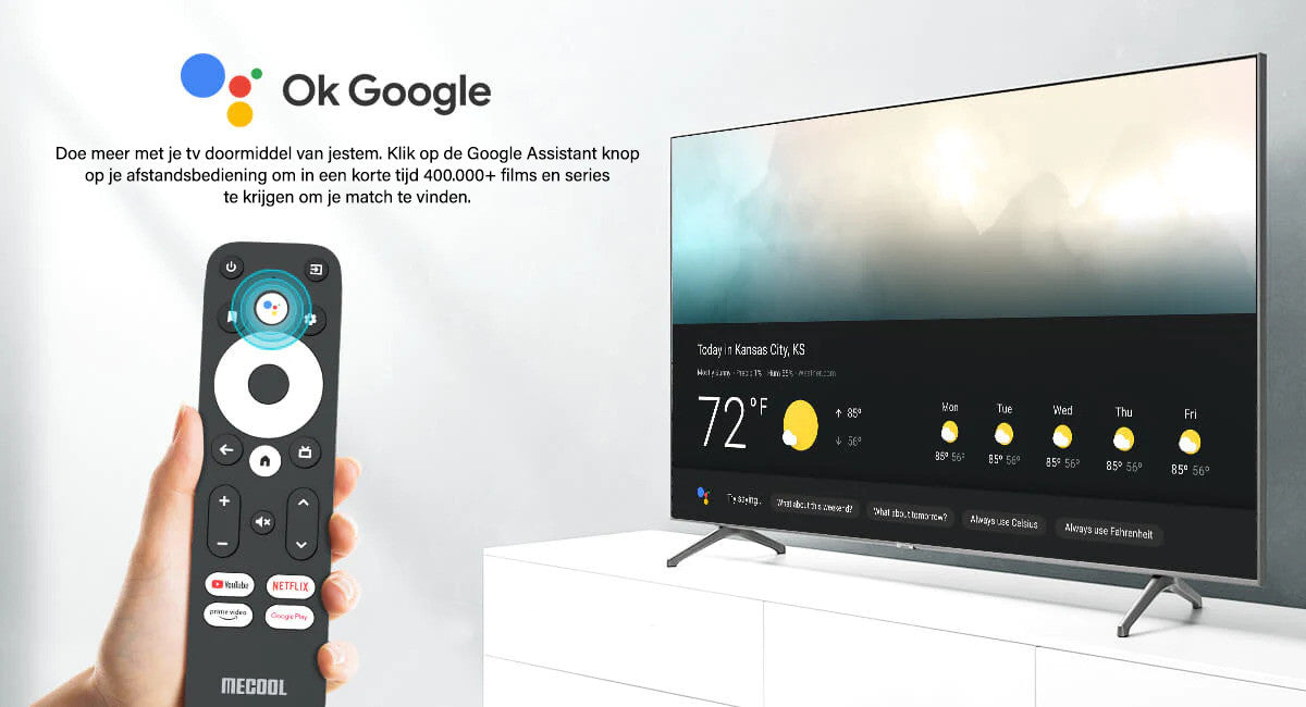 MeCool KM2 PLUS Android TV Box Met Google & Netflix Certificering | 2/16GB