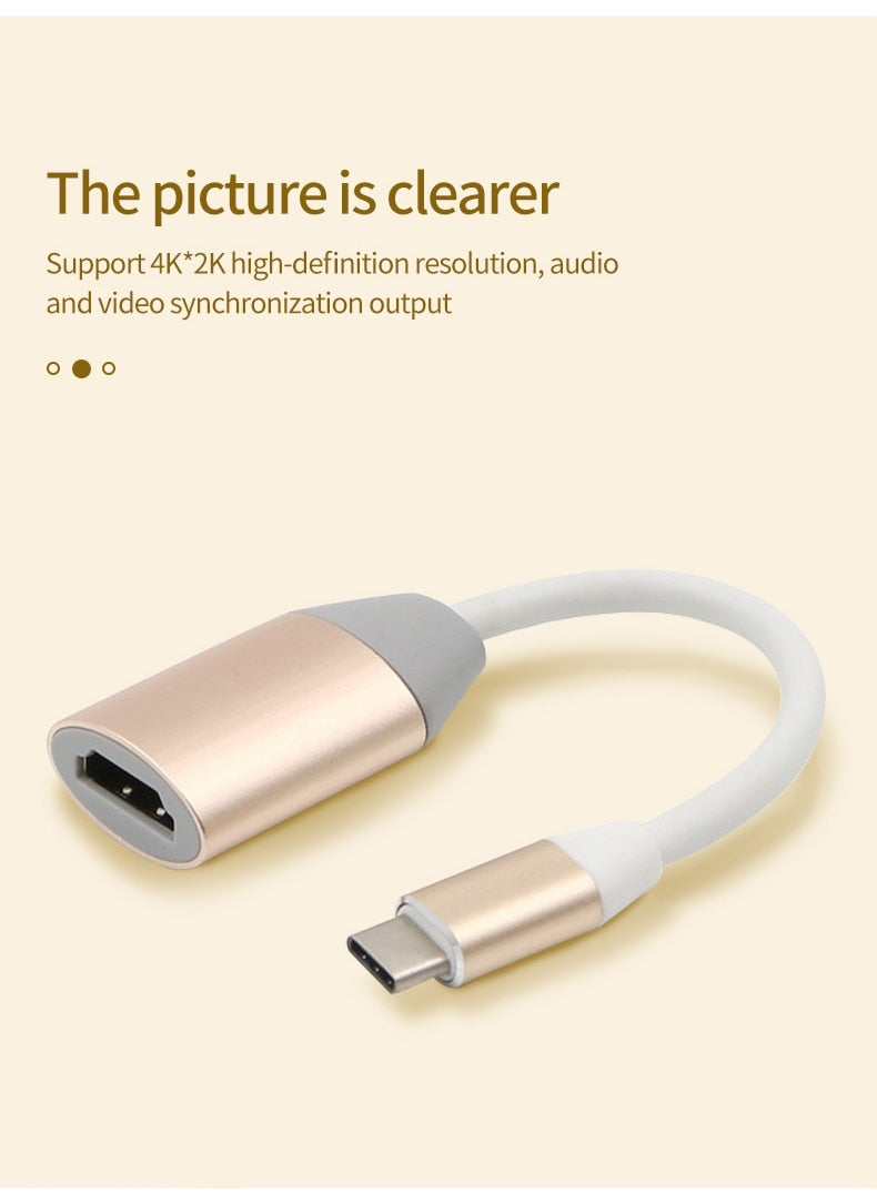 AFINTEK USB-C naar HDMI Adapter Premium - 4K Ondersteuning - Metalen Behuizing - Zilver