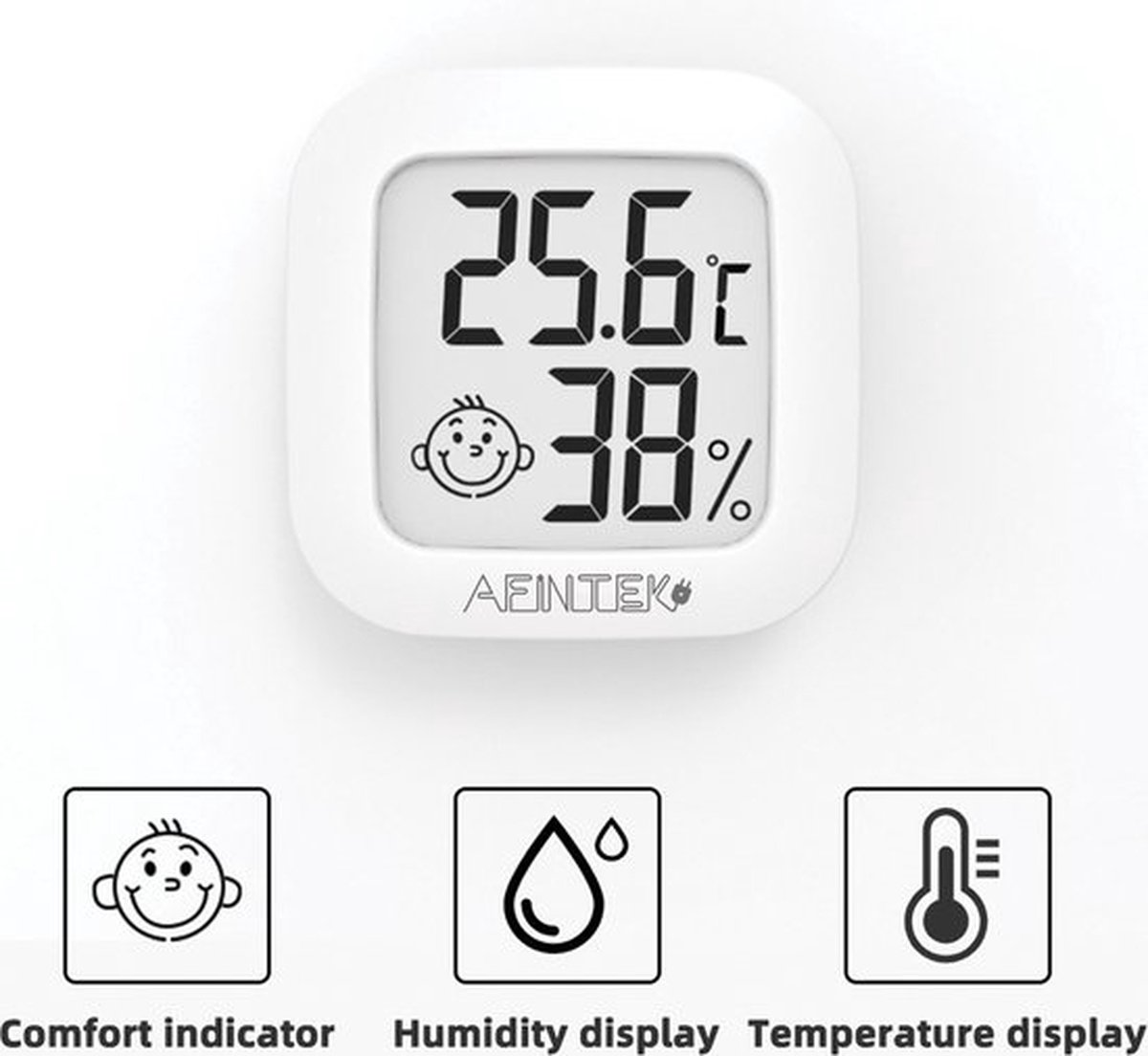 AFINTEK Thermometer & Hygrometer - Temperatuur en Luchtvochtigheid Meten