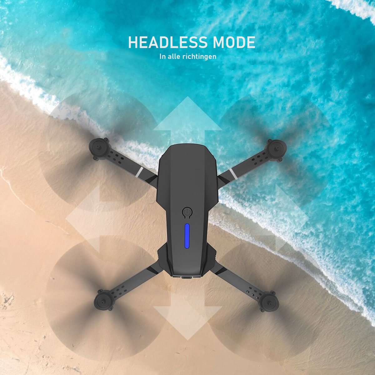 Quad Drone met camera en opbergtas - full HD - met 3 accu's