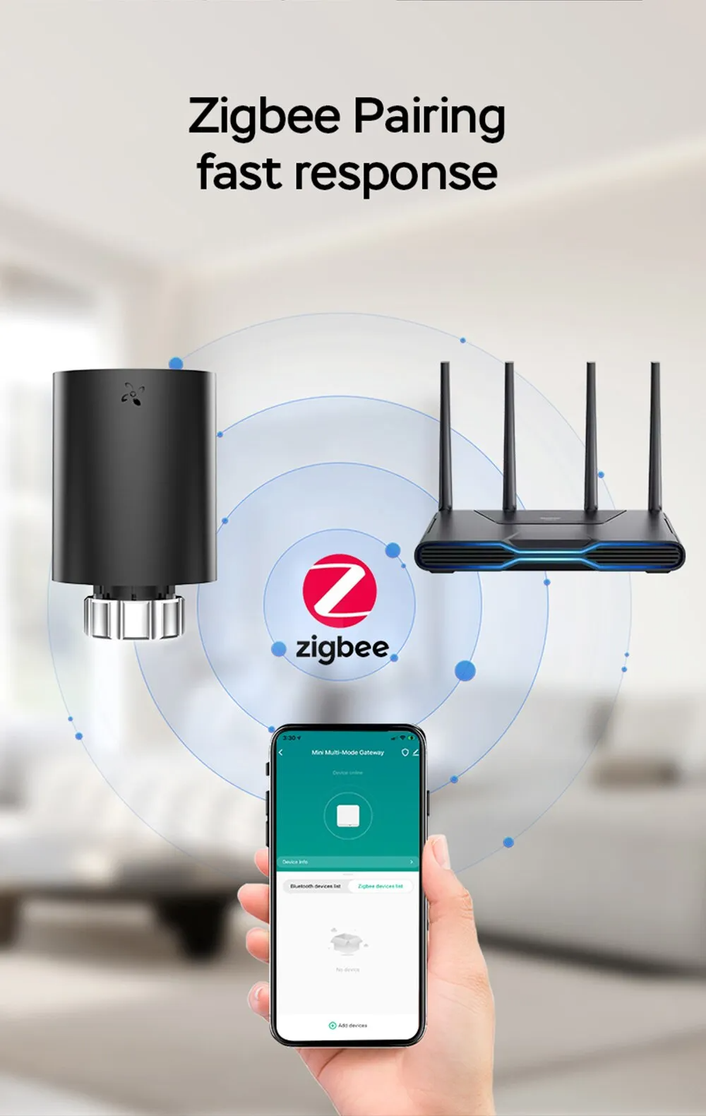 AFINTEK Smart Life Slimme Zigbee Radiatorknop - Thermostaatknop - Temperatuursensor - Zwart