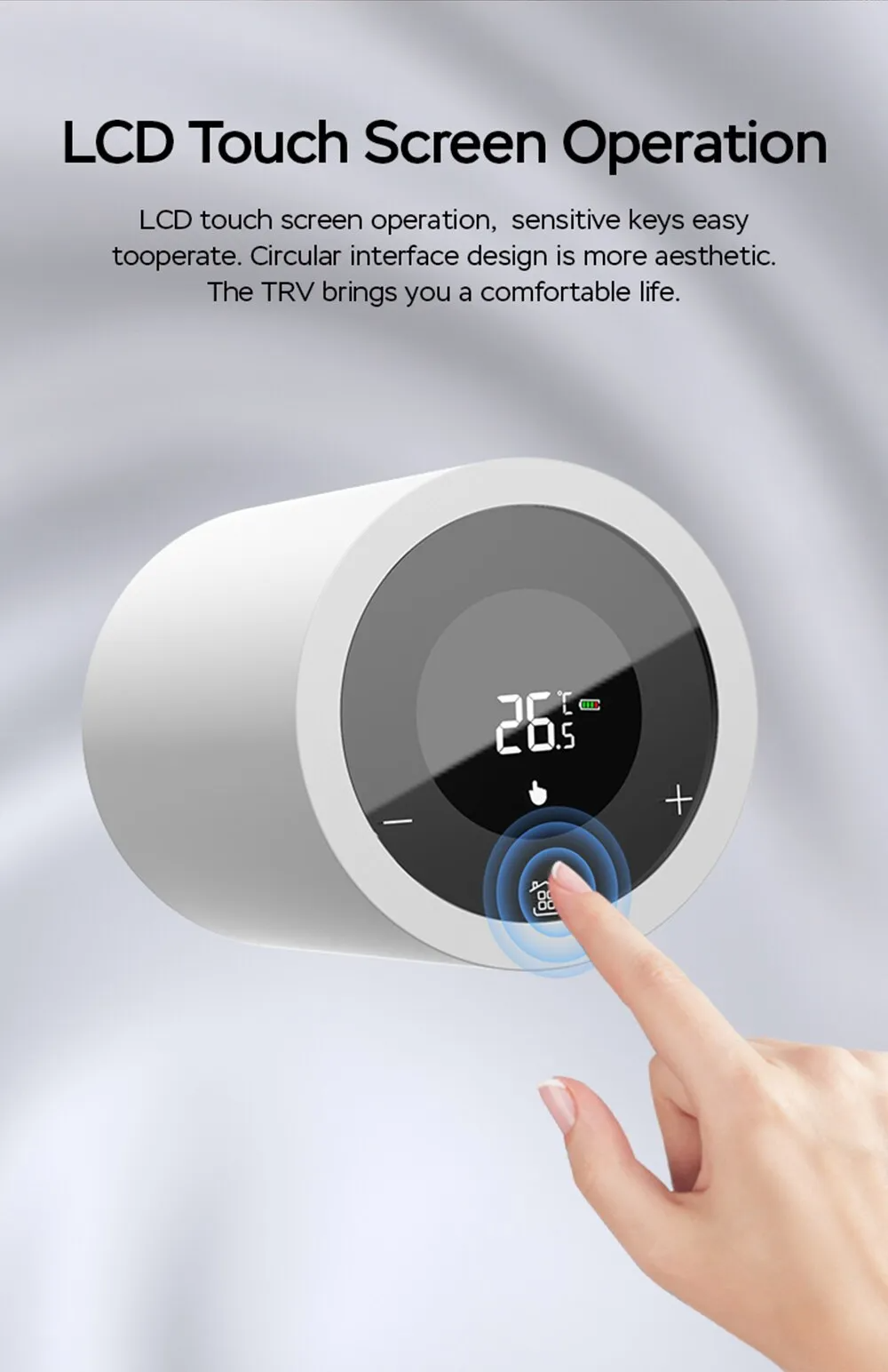 AFINTEK Smart Life Slimme Zigbee Radiatorknop - Thermostaatknop - Temperatuursensor - Zwart