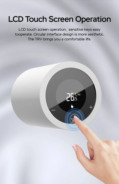 AFINTEK Smart Life Slimme Zigbee Radiatorknop - Thermostaatknop - Temperatuursensor - Zwart