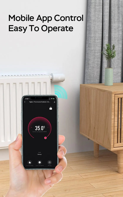 AFINTEK Smart Life Slimme Zigbee Radiatorknop - Thermostaatknop - Temperatuursensor - Zwart