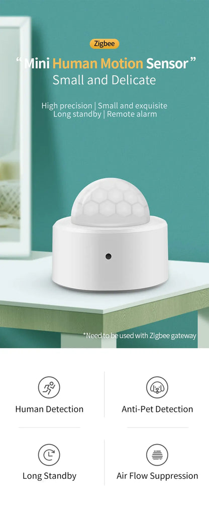 AFINTEK Smart Life Mini Bewegingssensor - Motion Sensor - Binnenshuis - Zigbee