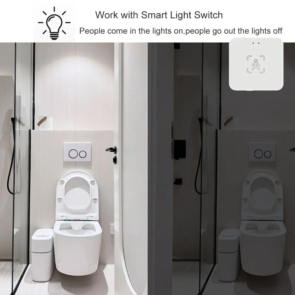 AFINTEK Smart Life Human Presence Detector - Menselijke Aanwezigheid Sensor - Wit