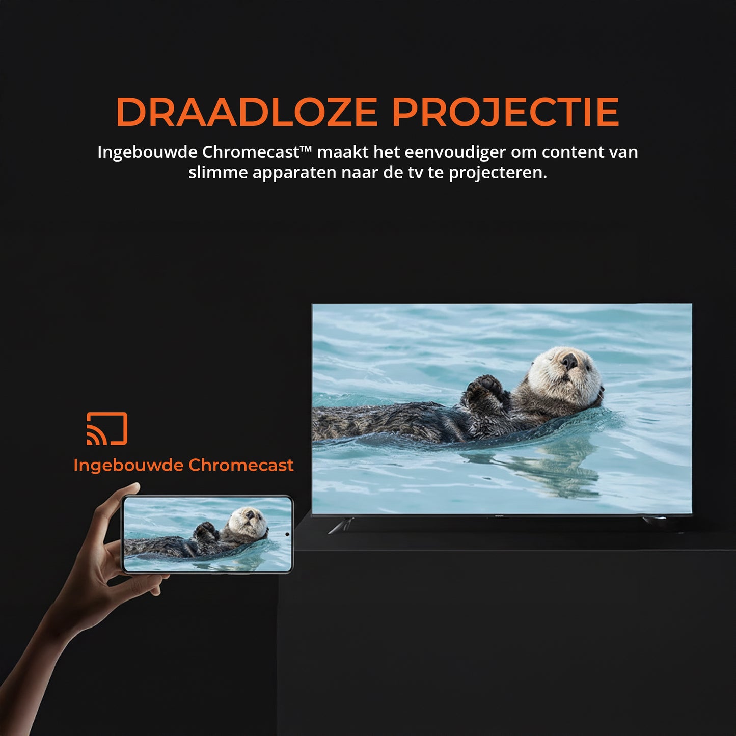 DColor GD2 4K Android Chromecast met Google TV - 2GB RAM 32GB Opslag (Wit)