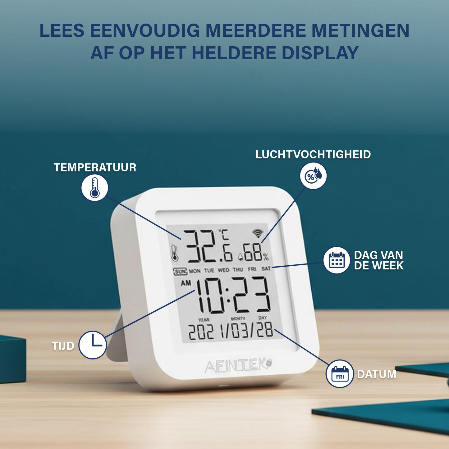 AFINTEK Smart Life WiFi Thermometer / Hygrometer - USB-versie