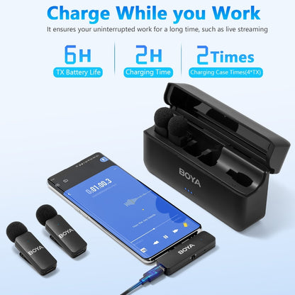 BOYA BY-V4U opladen tijdens gebruik