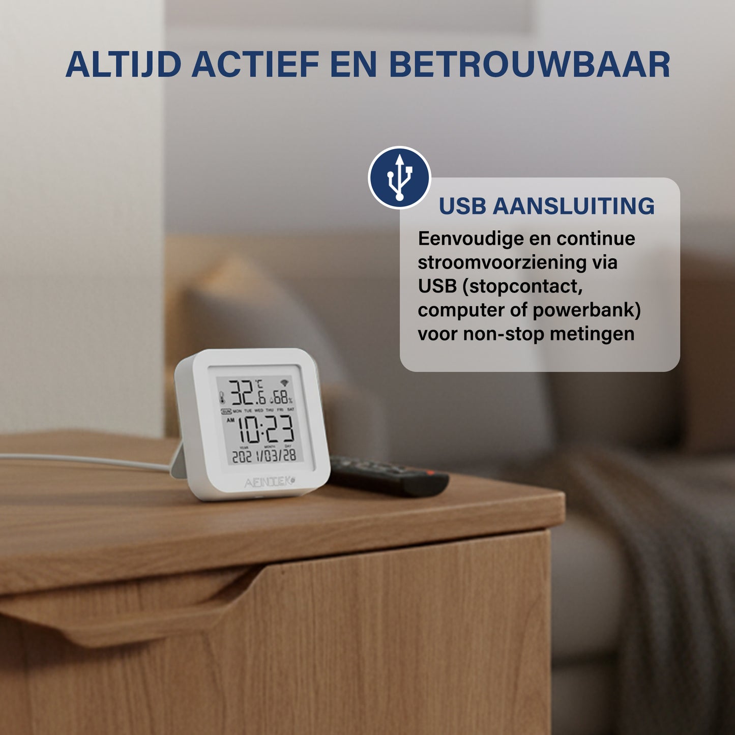 AFINTEK Smart Life WiFi Thermometer / Hygrometer - USB-versie