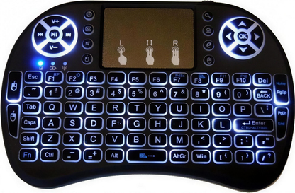 AFINTEK i8 mini draadloos toetsenbord met touchpad en verlichting
